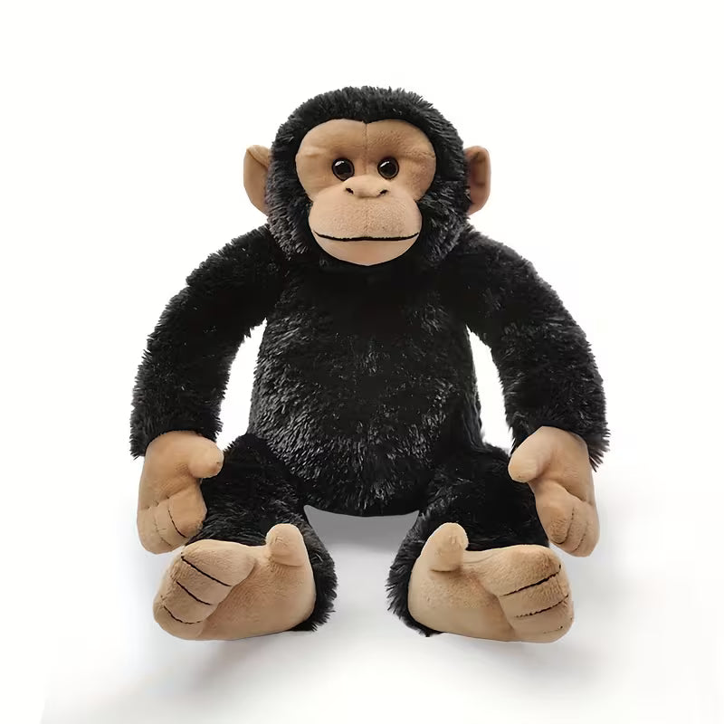 Realistic Orangutan Stuffed Animal Sitting Plush Toy 10 Inch