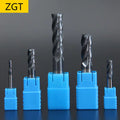 ZGT Carbide Tungsten Steel End Mill HRC50 4 Flute 4mm-16mm Metal Milling Cutter