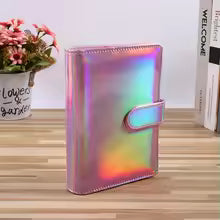 A6/A5 Macaroon Laser Color PU Leather DIY Binder Only Cover Diary Agenda Planner Paper Cover School Stationery