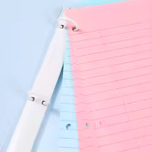 3-Hole Loose-Leaf Paper, Colorful Office 3-Ring Binder Filling Paper, Horizontal Line Inner Pages Suitable for School and Office, Size 8x10.5inch,