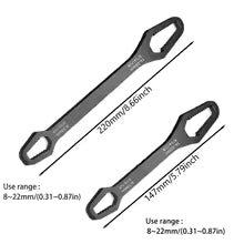 3-17/ 8-22mm Universal Torx Wrench Self-tightening Adjustable Wrench Board Double-head Torx Spanner Hand Tools for Factory