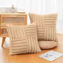 2PCS Plush Throw Pillow Covers – Soft Decorative Cushion Cases