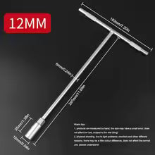 6-19mm T-Style Socket Wrench Hex Nut Key Extended Hex Screwdriver Automotive Repair Tool