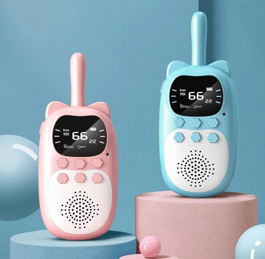 2 Pack Kids Walkie Talkies Rechargeable 3km Two Way Radio Communication Toys