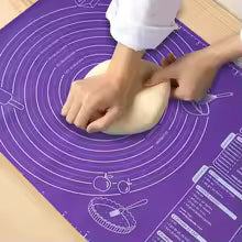 60/50/40cm Silicone Pad Baking Mat Sheet Kneading Dough Mat For Kitchen Rolling Dough Pizza Large Dough Non-Stick Maker Holder