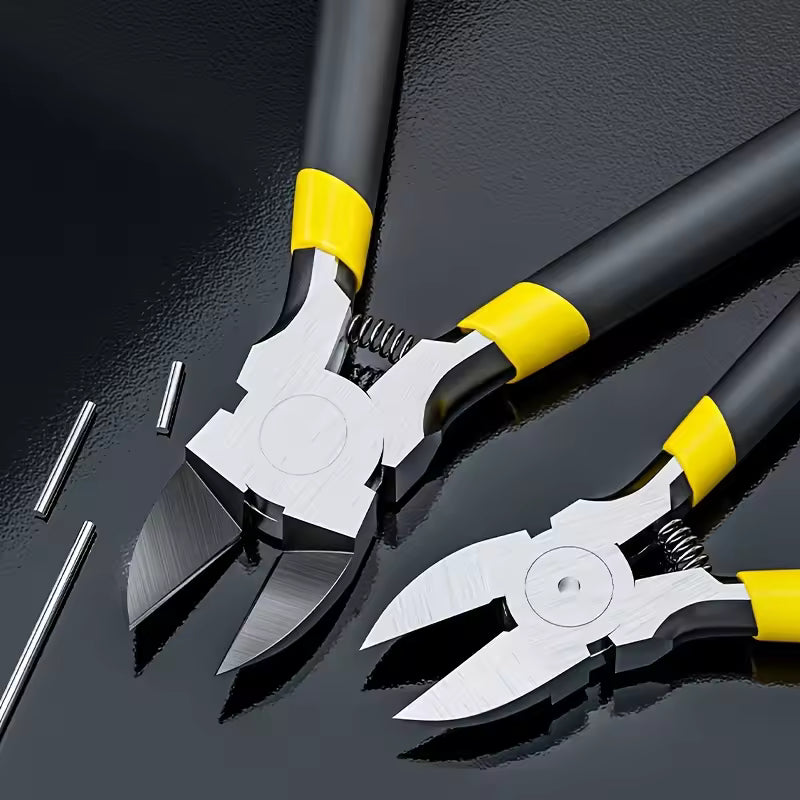 4/6/8 Inch Mini Outlet Forceps, Loaded Small Heavy Duty Wire Cable Cutter with Soft Anti-Slip Handle