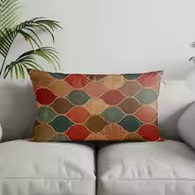 Home Decor Colorful Floral Patterned Pillow Covers Suitable For Sofa Bedroom Car Pillow Cover Cushion Rectangular Back Cushion