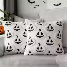 Fall Halloween Pumpkin Pillow Cover 18x18 Inch