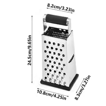Stainless Steel 4-Sided Cheese Grater – Multifunctional Vegetable Slicer & Garlic Mincer