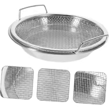 Stainless Steel Frying Rack with Tray Oil Draining Basket