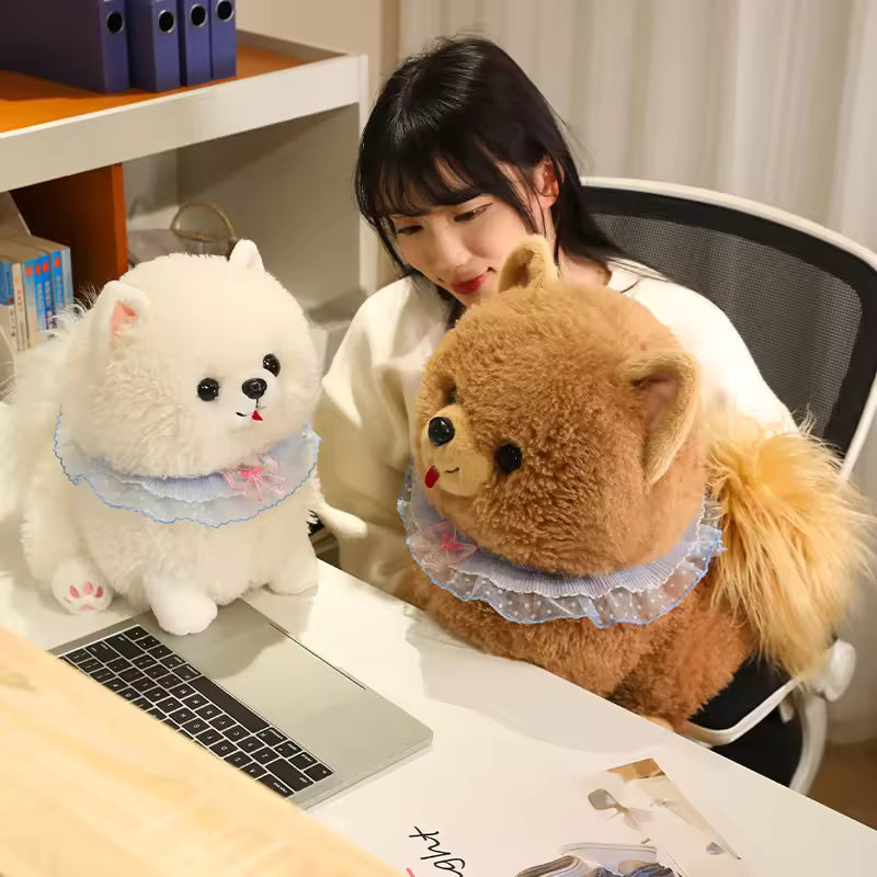 Cute Simulation Dog Pomeranian Plush Toy Stuffed Animals High Quality Puppy Pet Plushies Doll Cartoon Soft Toys