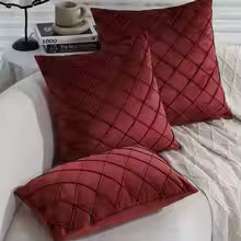 Velvet Decorative Throw Pillow Cover with Zipper