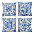 Home Decor Blue And White Floral Pattern Pillow Covers Pattern Cushion