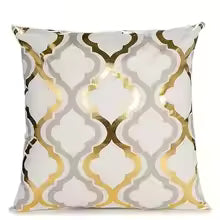 Geometric Gold Pattern Decorative Throw Pillow Cover
