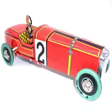 Retro Wind-Up Red F1 Racing Car Toy