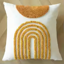 Boho Jacquard Embroidered Tassel Throw Pillow Cover 45x45cm