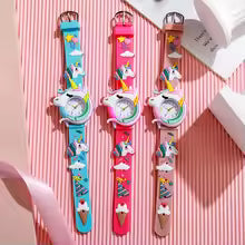 Carton Silicone Gift Watch for Boys and Girls Cute Colorful Lovely Kids Wristwatch