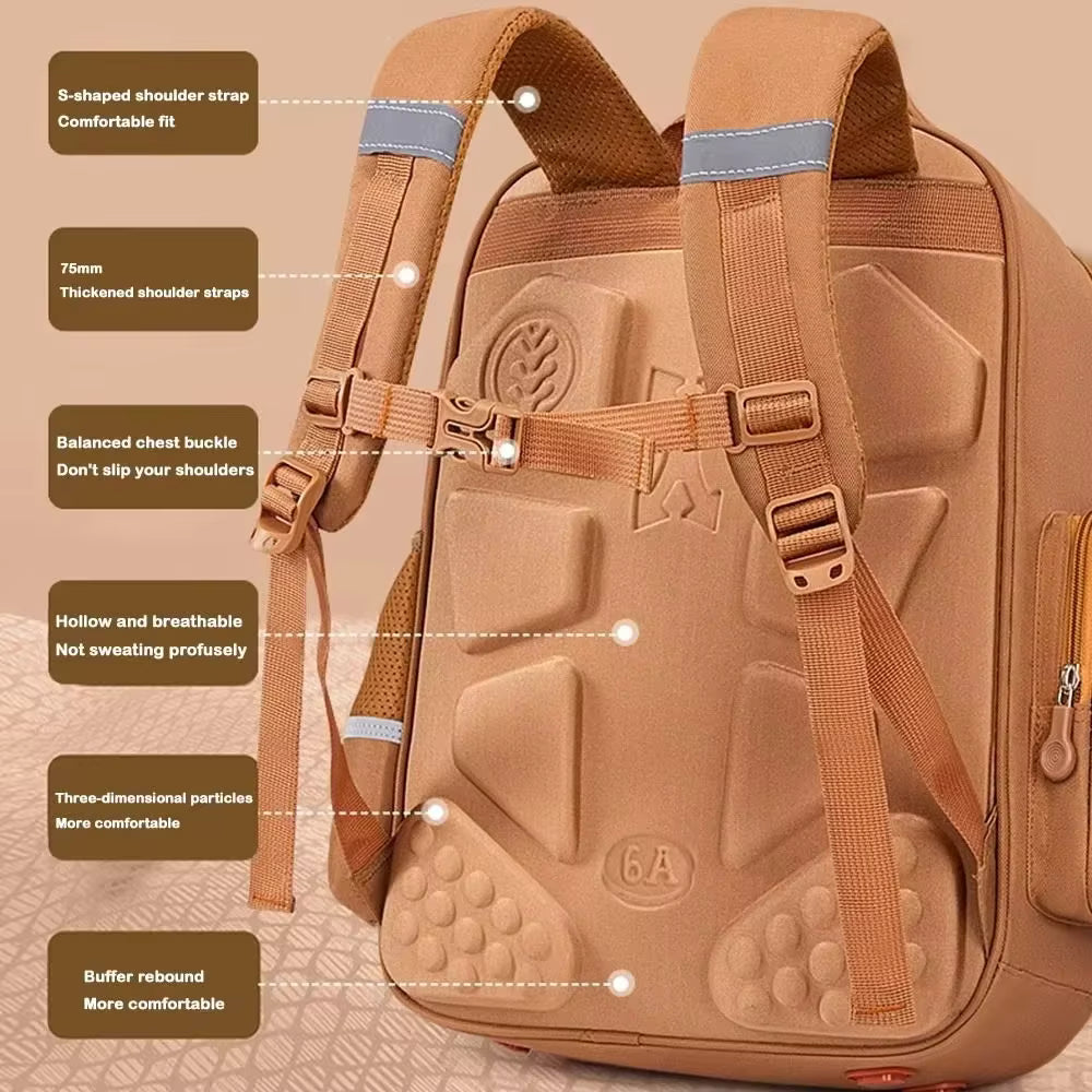 Capybara School Backpack, Waterproof Kids Backpack, Large Capacity Student Book Bag