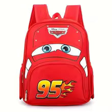 Kids Lightning McQueen Backpack – Cartoon School Bag