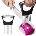 Stainless Steel Onion Holder Slicer & Vegetable Cutter