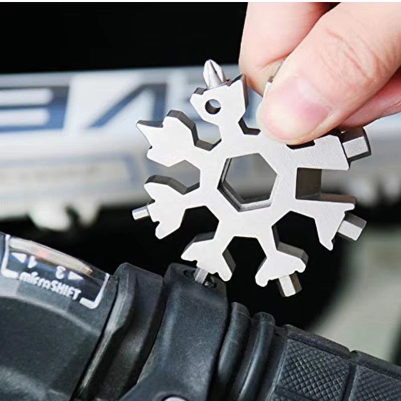 18-in-1 Multifunction EDC Snowflake Wrench Tool