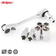 1/4 Inch Double-Ended Mini Ratchet Bit Driver 72-Tooth Quick Release Socket Wrench