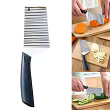 Stainless Steel Crinkle Cutter Potato Slicer Vegetable & Fruit Cutter