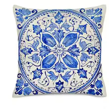 Home Decor Blue And White Floral Pattern Pillow Covers Pattern Cushion