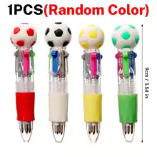 1/2/3/4/5PCS Cute Soccer Four-color Ballpoint Pen Cartoon Multi-color Mini Journal Writing Pens Boy Kids Stationery
