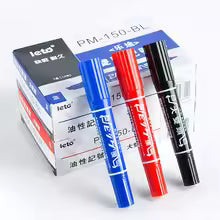10Pcs Twin Tip Permanent Markers for Art & School