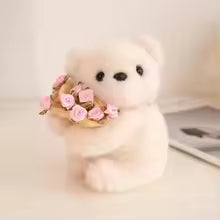 15cm Romantic Rose Bear Plush Toy