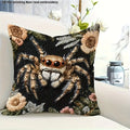 Spider Floral Pillow Cover – Halloween Decor