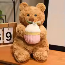 Kawaii Cake Bear Plush Pillow