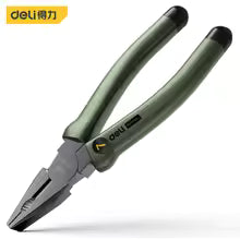 6/7 Inch Chrome Vanadium Steel Long Nose Pliers Rubberized Handle Wire Cutter