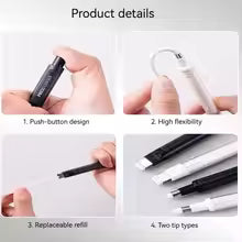 Push Type Pencil Eraser for Drawing & Writing