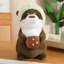 Kawaii Otter Plush Pillow, Cute Transforming Stuffed Animal