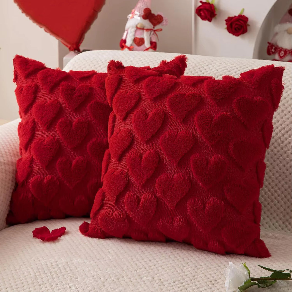 Christmas Tree Santa Knitted Throw Pillow Cover