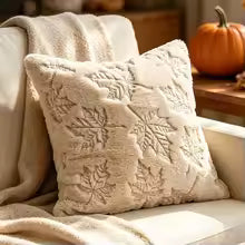 Fall Pumpkin Maple Leaf Pillow Covers – Soft Plush Autumn Decor