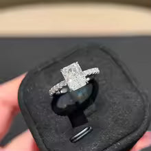 DJMAX 1-3Carat Oval/Radiant Cut D Color Moissanite Ring for Woman