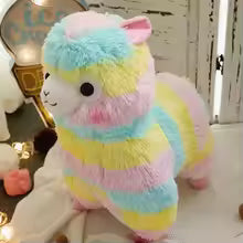20cm Rainbow Alpaca Plush Toy, Soft Stuffed Animal