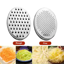 Double-Sided Stainless Steel Cheese Grater – Shredder with Container & Lid