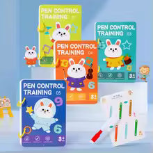 All-in-One Magic Tracing Coloring Book Reusable Pen Control Workbook for Toddlers 3-4 Years Educational Practice Toy for Kids