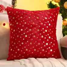 Christmas Snowflake Plush Throw Pillow Cover