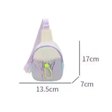 Cute Nylon Kids Chest Bag Stitching Color Lightweight Shoulder Bag Crossbody Bag Outdoor