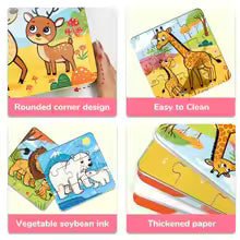 4-in-1 Wild Animals Jigsaw Puzzles for Kids Educational Puzzle Toy