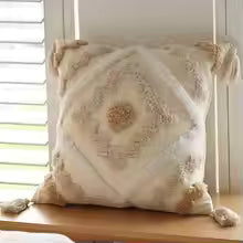 Bohemian Cotton Linen Tassel Pillow Cover 45x45cm