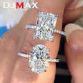 DJMAX 1-3Carat Oval/Radiant Cut D Color Moissanite Ring for Woman