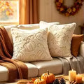 Fall Pumpkin Maple Leaf Pillow Covers – Soft Plush Autumn Decor