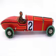 Retro Wind-Up Red F1 Racing Car Toy