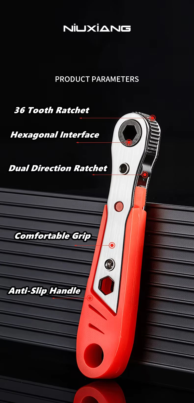 Magnetic Ratchet Wrench Screwdriver with Bits 36-Tooth Quick Ratchet L-Shaped Tool for Tight Spaces